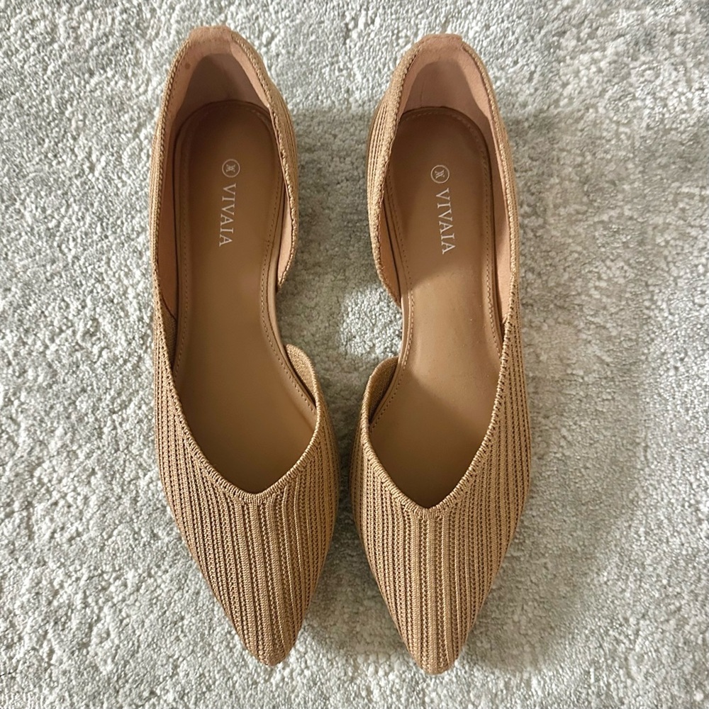 New without box VIVAIA Women's “Melia” Pointed-Toe D'Orsay Flats - size 7